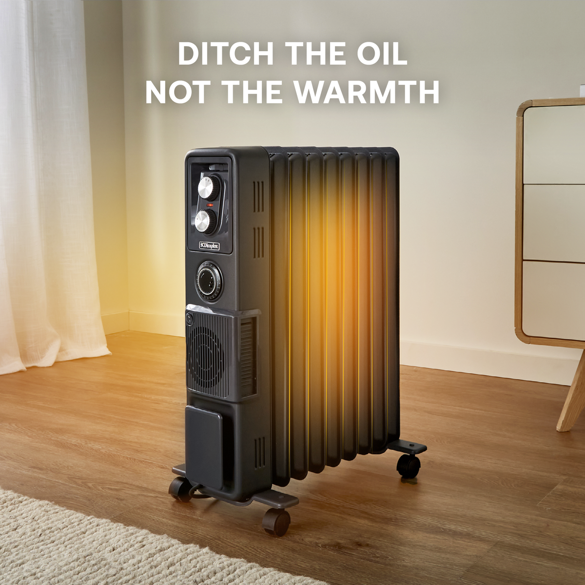 ECR20TiB Oil Free Radiator - 2Kw Black