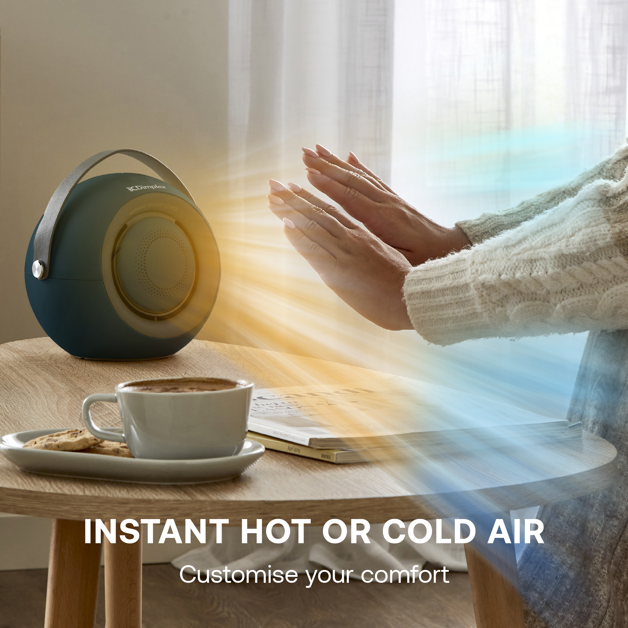 Desk Friend Fan Heater Navy