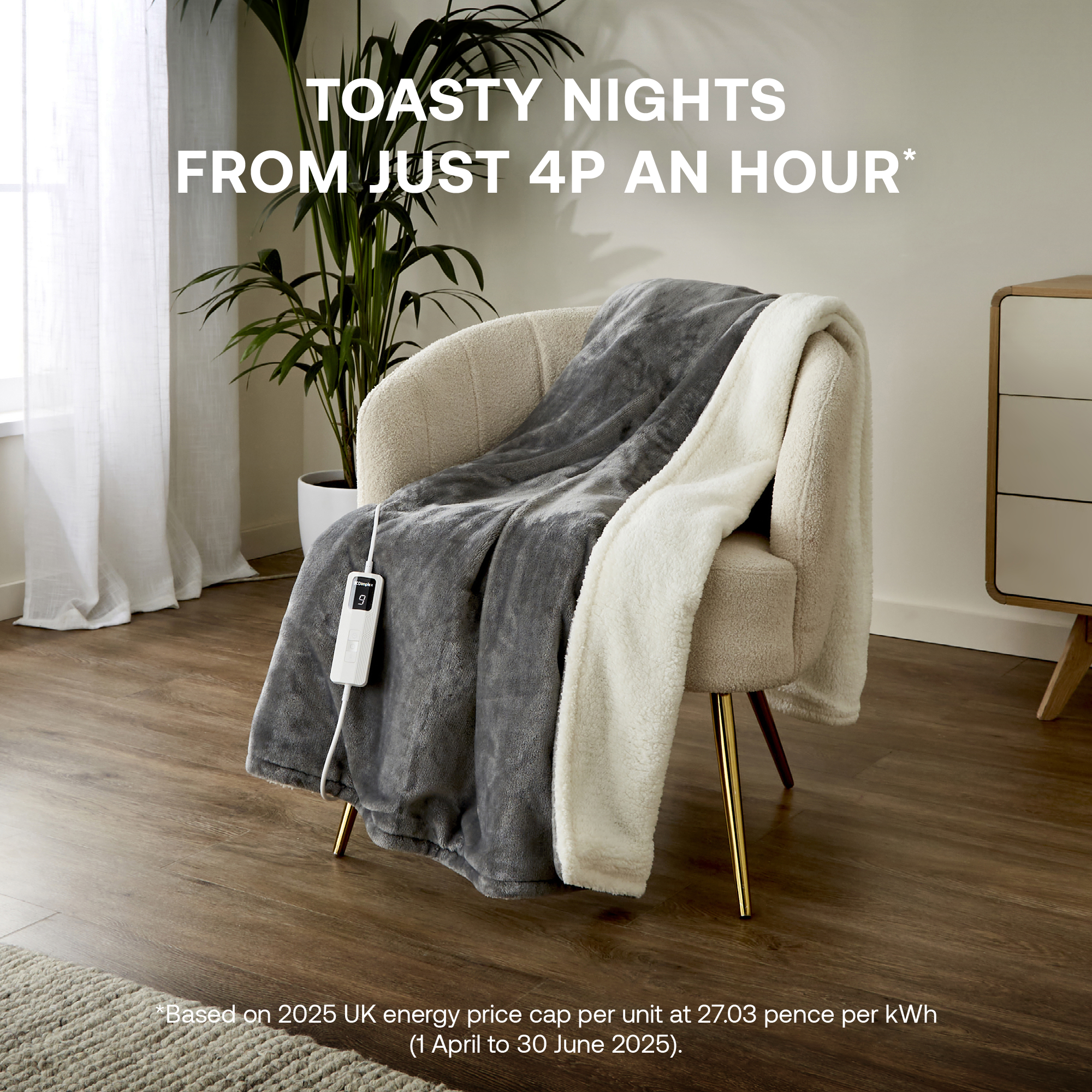 DXHTGW Super Cosy Sherpa Throw - Grey / White