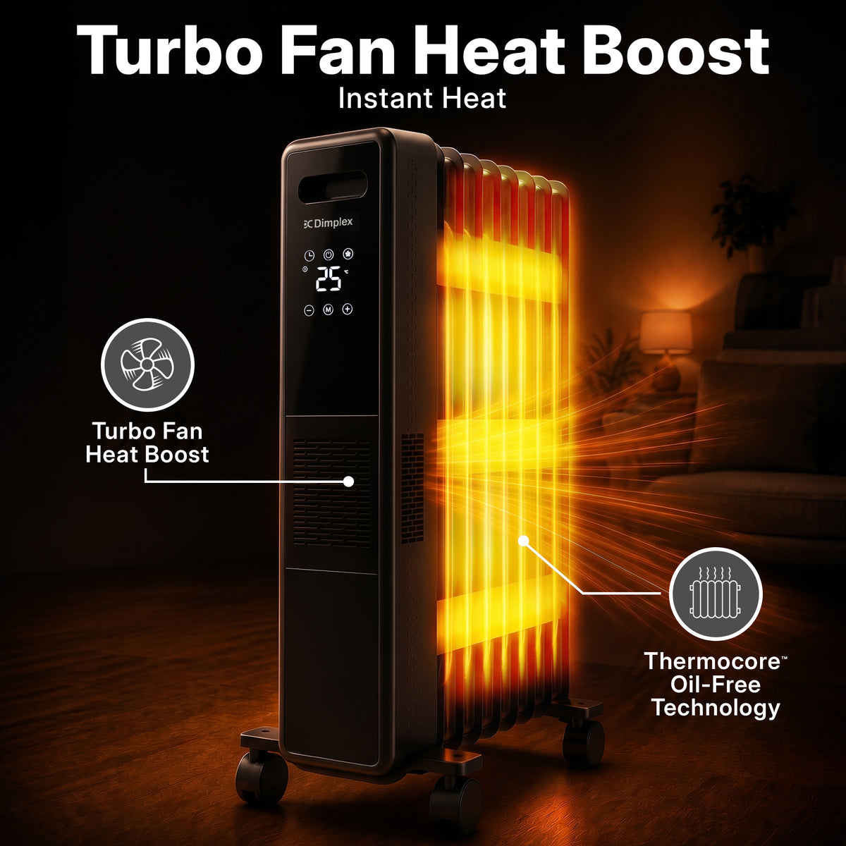 Eco Edge Portable Electric Radiator - 2.4Kw