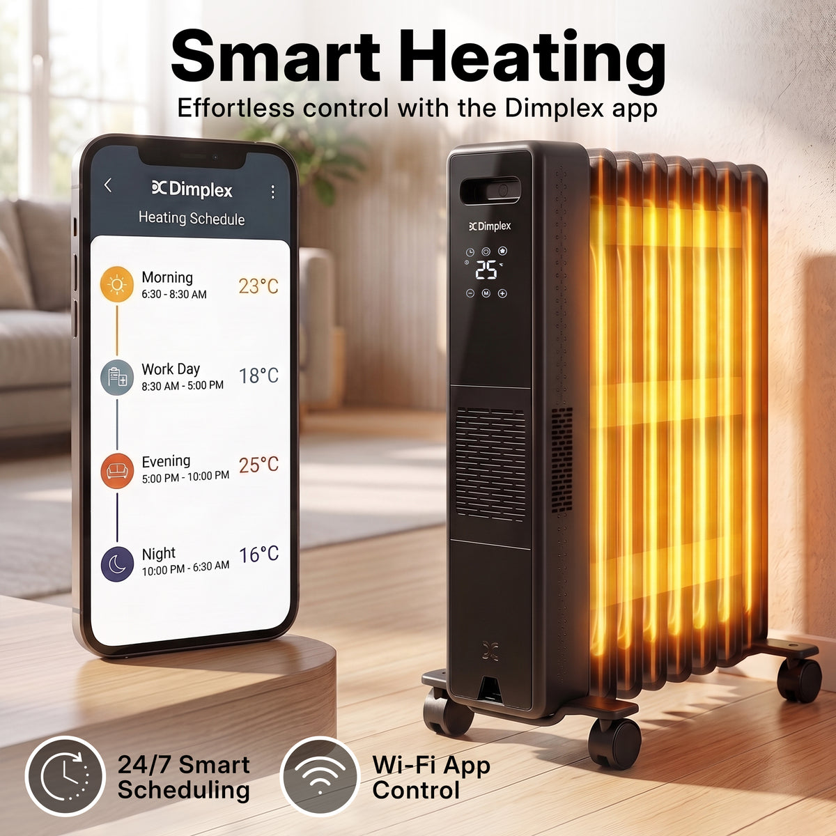 Eco Edge Portable Electric Radiator - 2.4Kw
