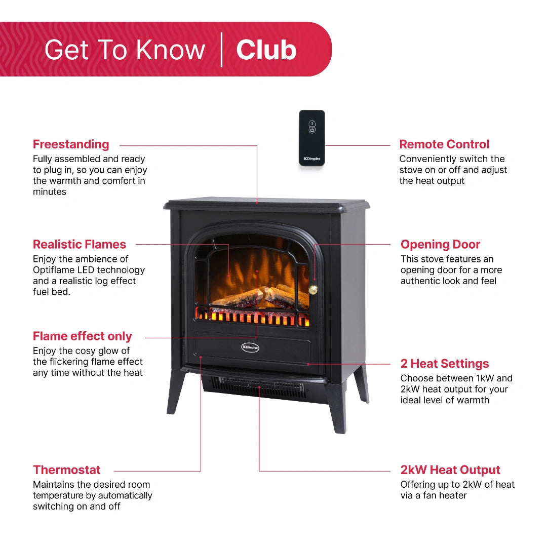 Club Optiflame Electric Stove