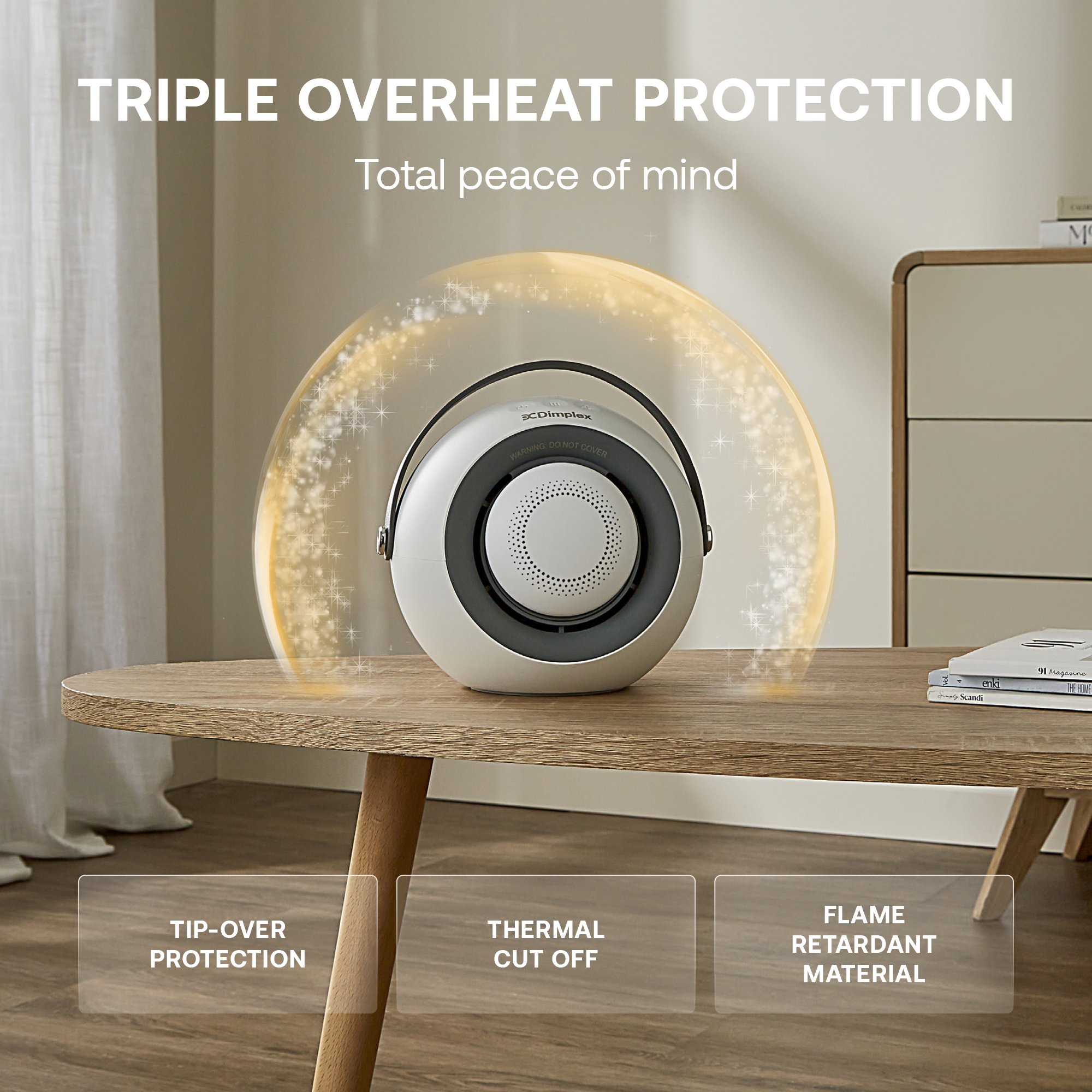 Desk Friend Fan Heater White
