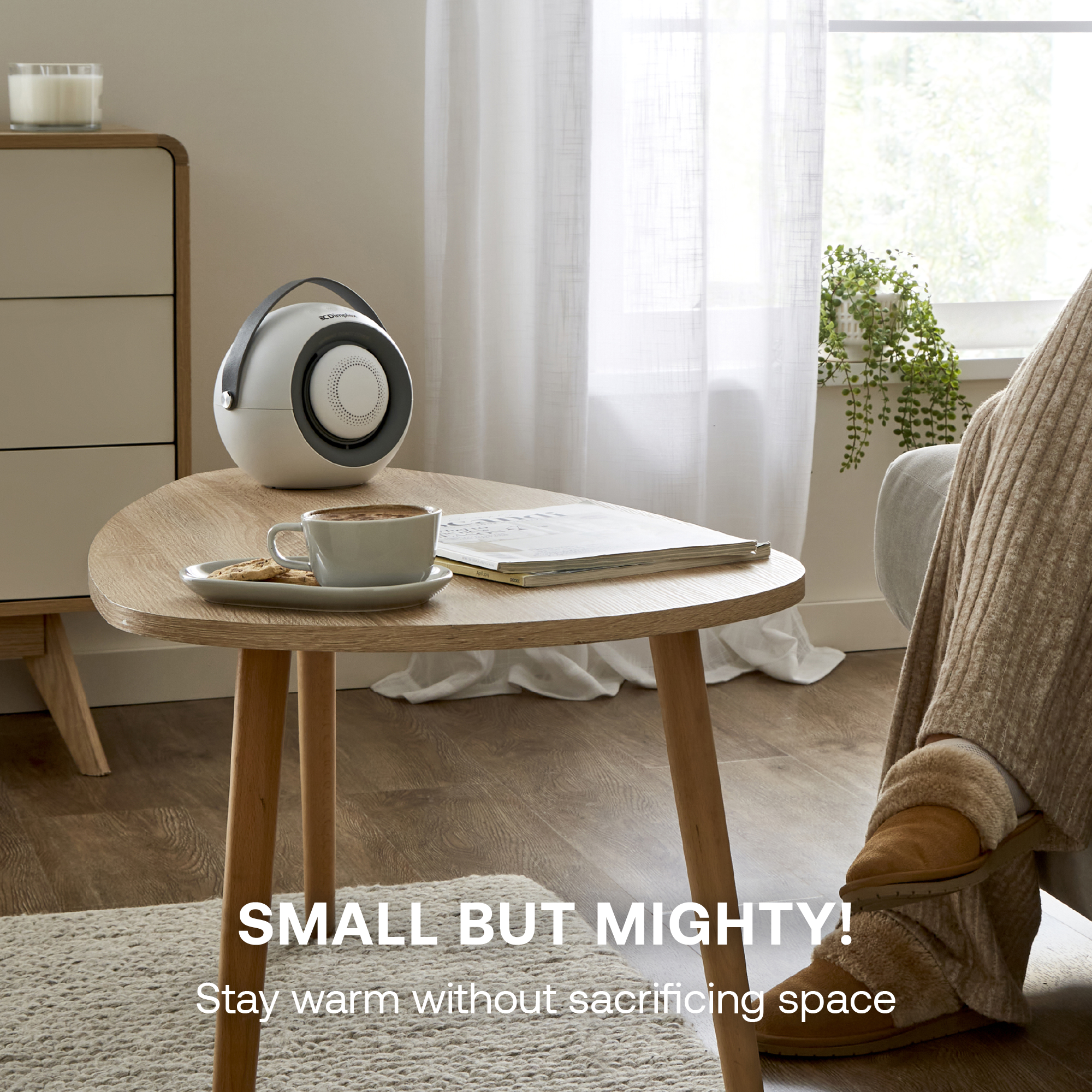 Desk Friend Fan Heater White