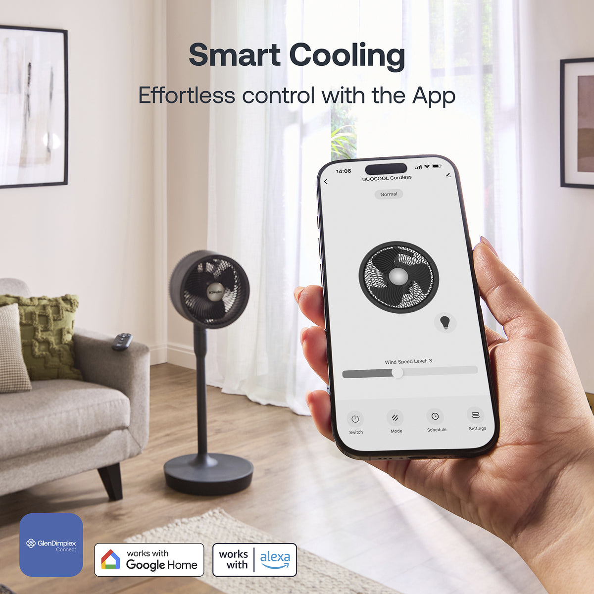 DUOCOOL Smart Cordless 2-In-1 Fan