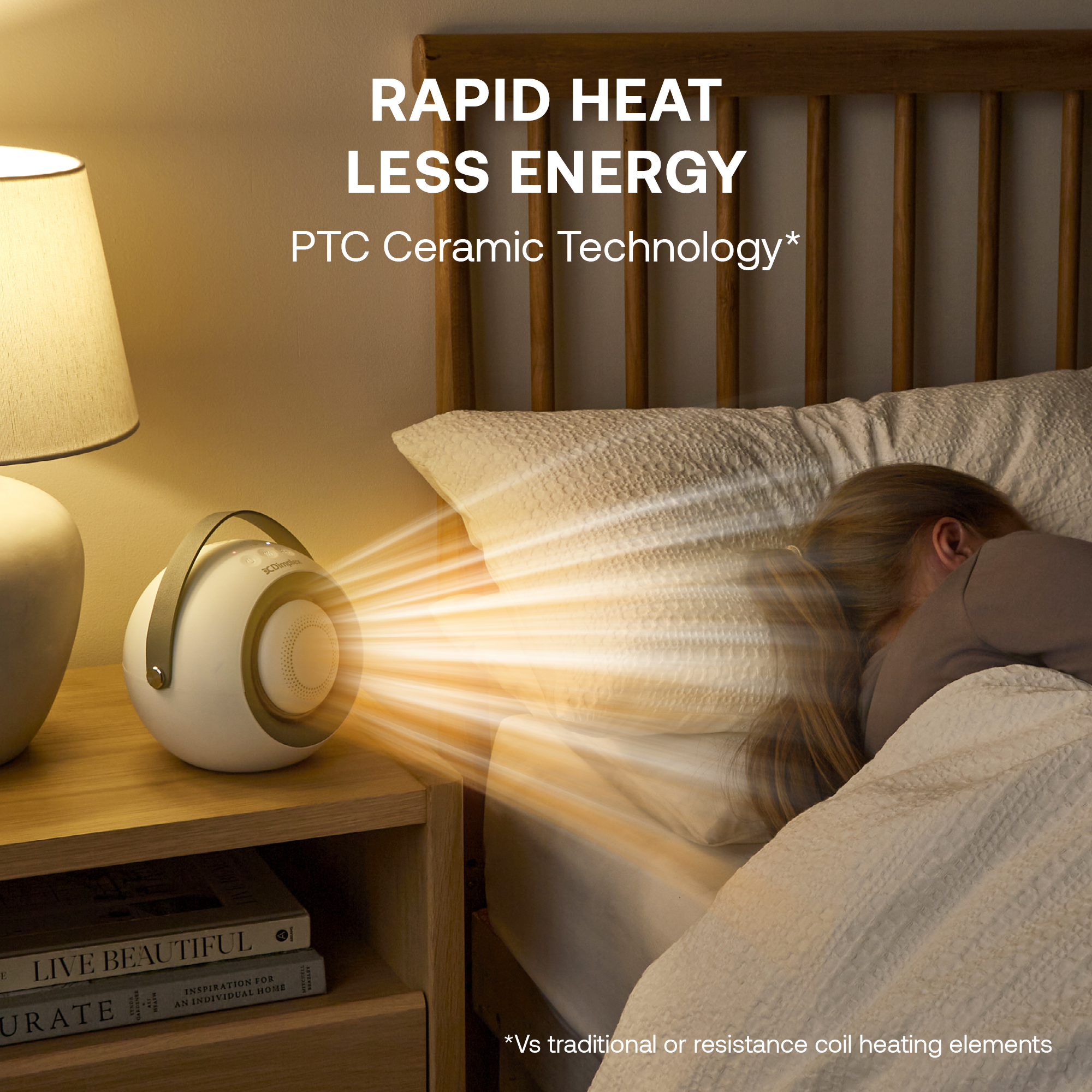 Desk Friend Fan Heater White
