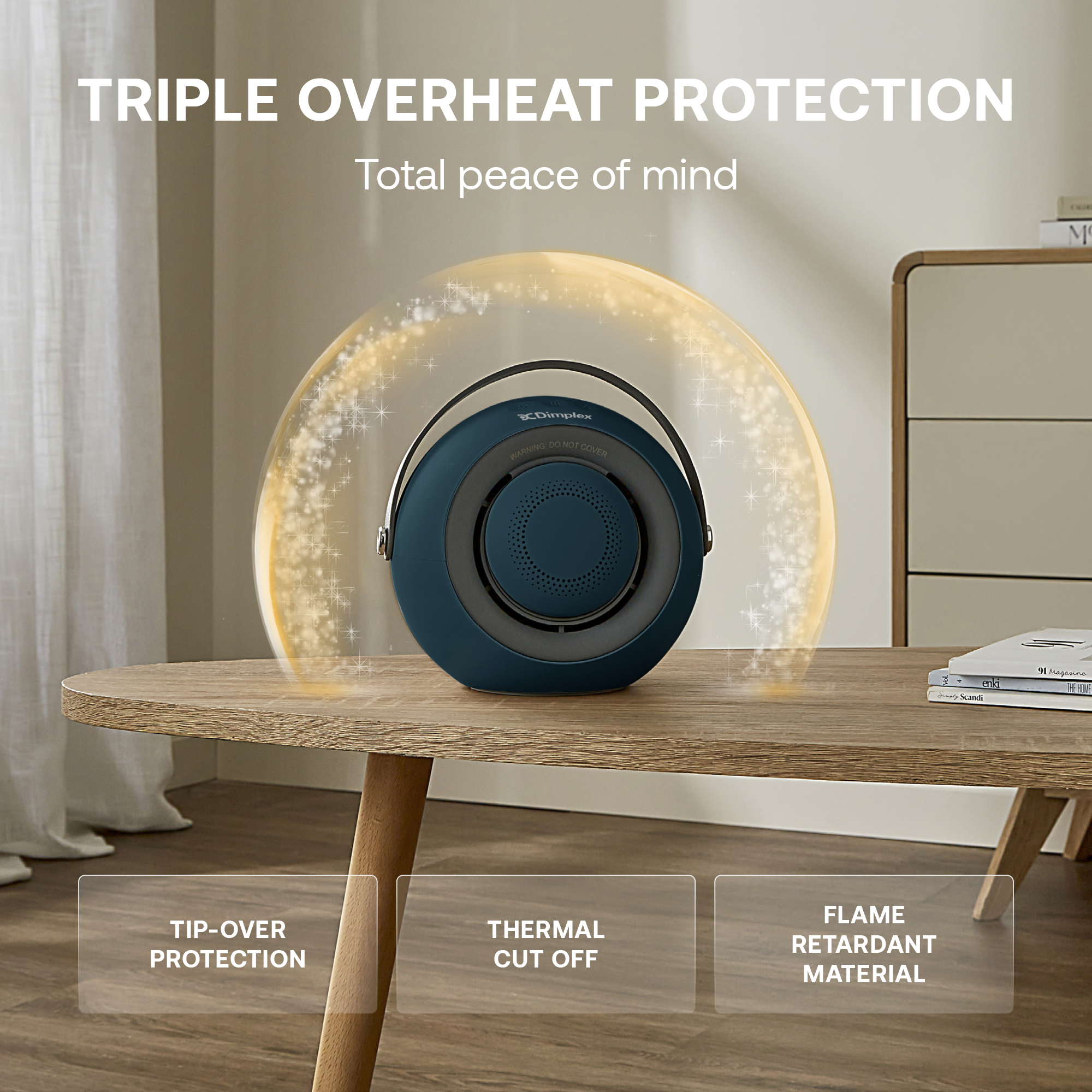 Desk Friend Fan Heater Navy