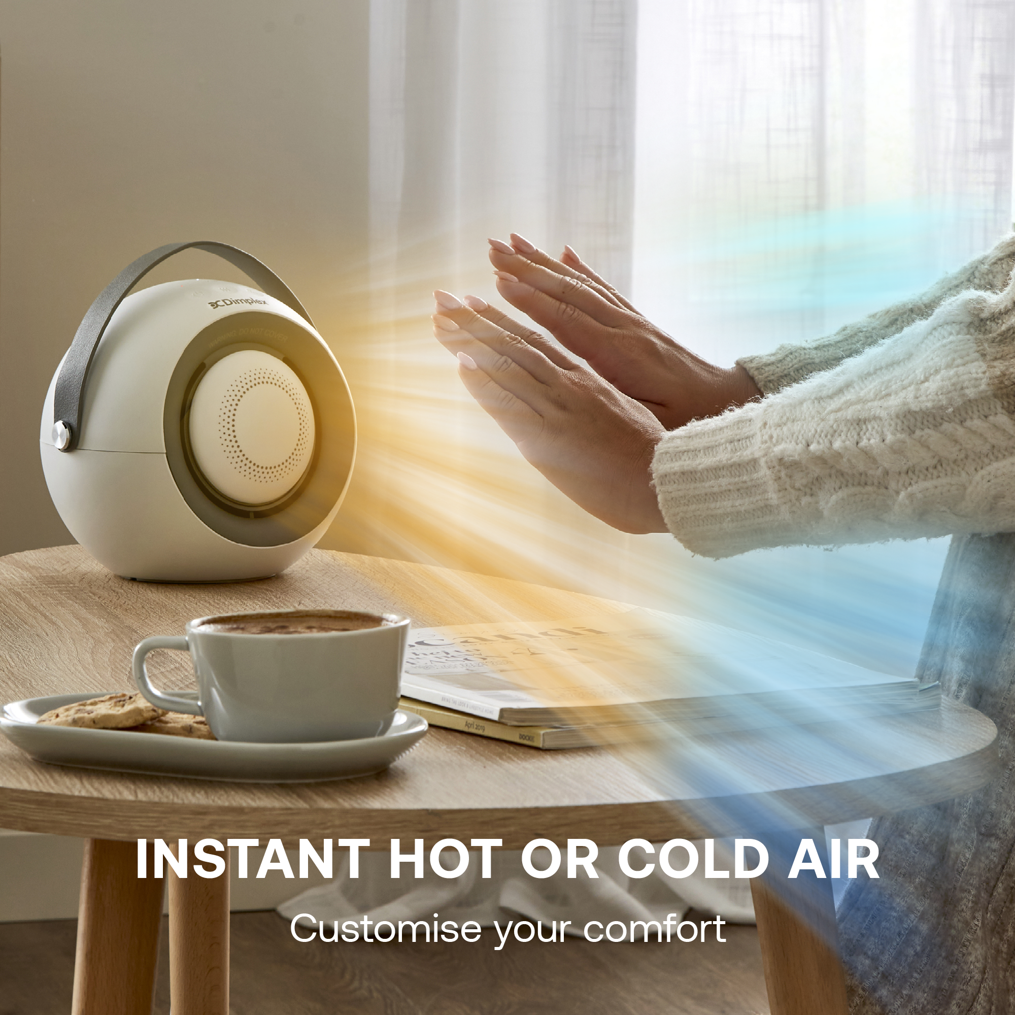 Desk Friend Fan Heater White